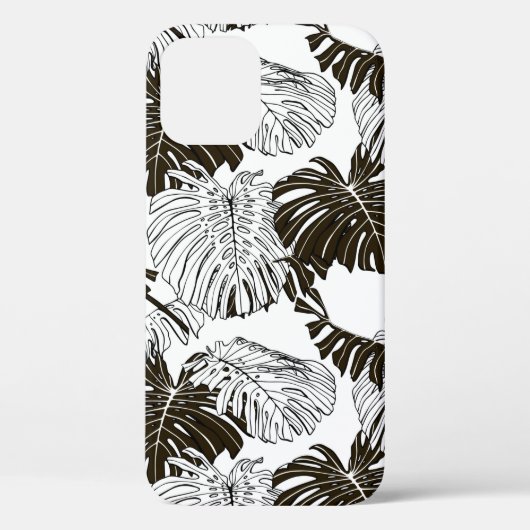 Coques Case-Mate iPhone Feuille Monstera motif continu (Verso)