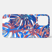 Coques Case-Mate iPhone Feuille Monstera motif continu (Verso (horizontal))