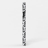 Coques Case-Mate iPhone Feuille Motif Damask Noir (Sur mesure) (Dos/Droite)