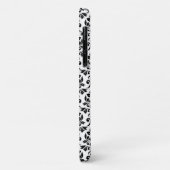 Coques Case-Mate iPhone Feuille Motif Damask Noir (Sur mesure) (Dos/Gauche)