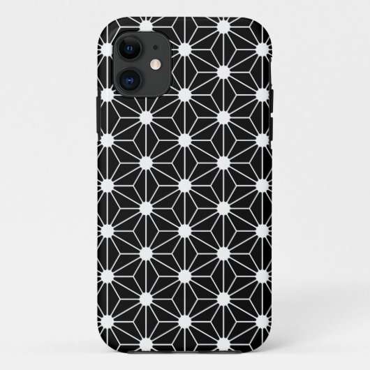 Coques Case-Mate iPhone Feuille noire d'Asanoha (Dos)