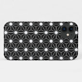 Coques Case-Mate iPhone Feuille noire d'Asanoha (Dos (Horizontal))