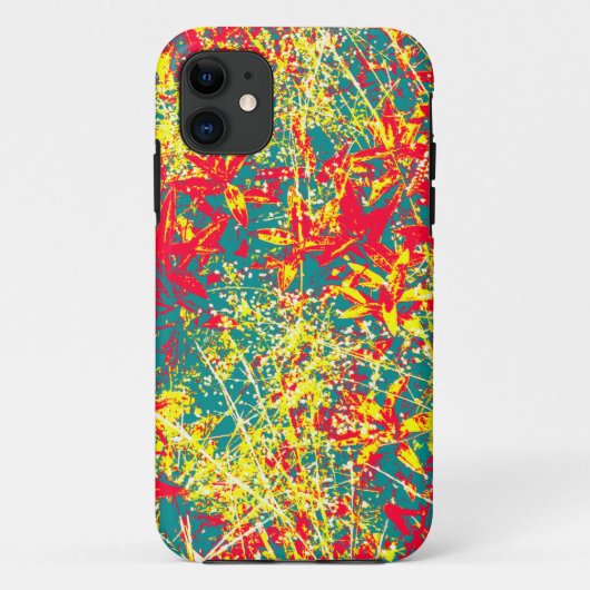 Coques Case-Mate iPhone feuille rouge vert jaune et blanc (Dos)