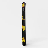 Coques Case-Mate iPhone Feuille sec jaune nom personnalisé noir (Dos/Gauche)