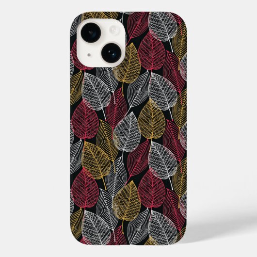Coques Case-Mate iPhone Feuille squelette moderne Motif d'automne (Verso)
