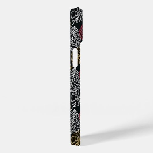 Coques Case-Mate iPhone Feuille squelette moderne Motif d'automne (Verso / Droite)