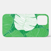Coques Case-Mate iPhone feuille tropicale Abstraite, peinture artistique. (Verso (horizontal))