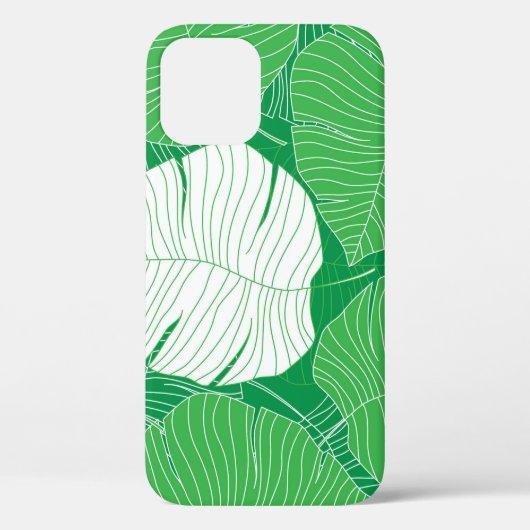 Coques Case-Mate iPhone feuille tropicale Abstraite, peinture artistique. (Verso)