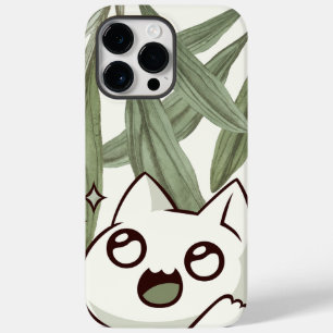Coque Pour Pour iPhone 14 Pro Max Feuille verte avec chat   amoureux des animaux de 