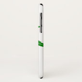 Coques Case-Mate iPhone Feuille verte sur blanc (Dos/Gauche)