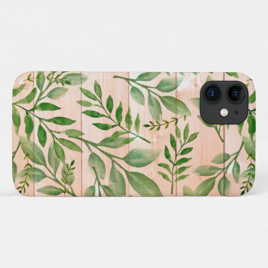 Coques Case-Mate iPhone Feuilles aquarelle (Dos (Horizontal))