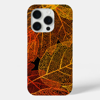 Coque iPhone 15 Pro Feuilles automne élégantes