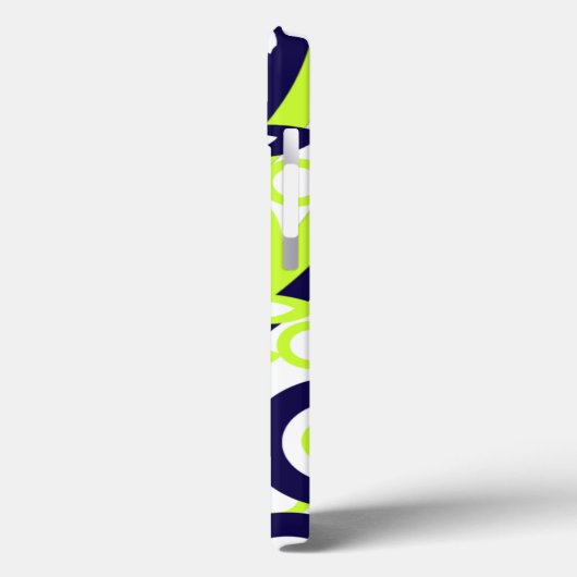 Coques Case-Mate iPhone Feuilles bleu vert (Verso / Gauche)