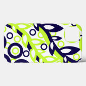 Coques Case-Mate iPhone Feuilles Bleues Vertes (Verso (horizontal))