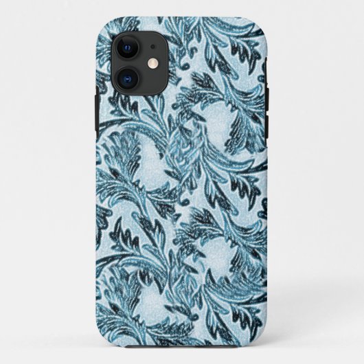 Coques Case-Mate iPhone Feuilles bleus ombrés (Dos)