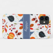 Coques Case-Mate iPhone Feuilles botaniques élégantes d'automne (Dos (Horizontal))
