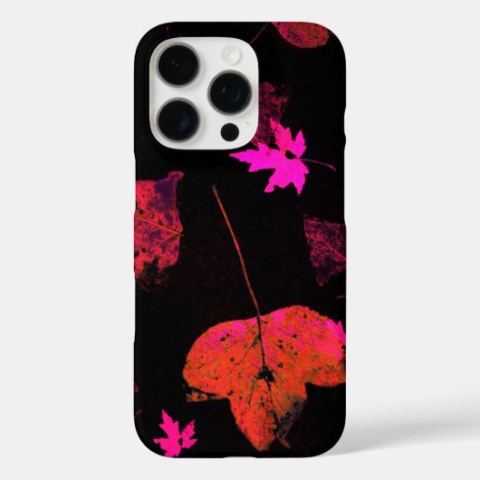 Coques Case-Mate iPhone Feuilles brillants avec Arrière - plan foncé (Verso)
