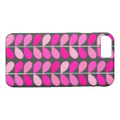 Coques Case-Mate iPhone Feuilles danois du milieu du siècle, Fuchsia rose (Dos (Horizontal))
