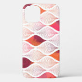 Coques Case-Mate iPhone Feuilles d'aquarelle modernes, motif sans couture. (Verso)