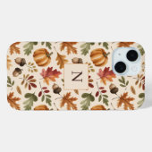 Coques Case-Mate iPhone Feuilles d'aquarelle orange d'automne (Verso (horizontal))