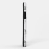 Coques Case-Mate iPhone Feuilles d'Aspen noir et blanc © Sandy Long (Dos/Droite)