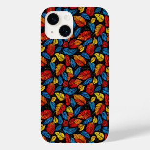 Coque Pour iPhone 14 Feuilles d'automne colorées en motif vibrant