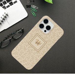 Coque iPhone 15 Pro Max Feuilles d'automne élégantes Ferme minimaliste p