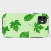 Coques Case-Mate iPhone Feuilles d'automne - émeraude et vert citron (Dos (Horizontal))