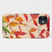 Coques Case-Mate iPhone Feuilles d'automne orange, art original à l'aquare (Dos (Horizontal))