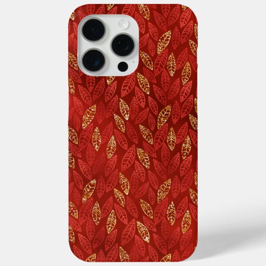 COQUES Case-Mate iPhone FEUILLES D'AUTOMNE ROUGE ET OR CLAIR (Verso)