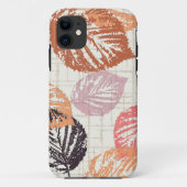 Coques Case-Mate iPhone Feuilles d'automne sur le beige. (Dos)