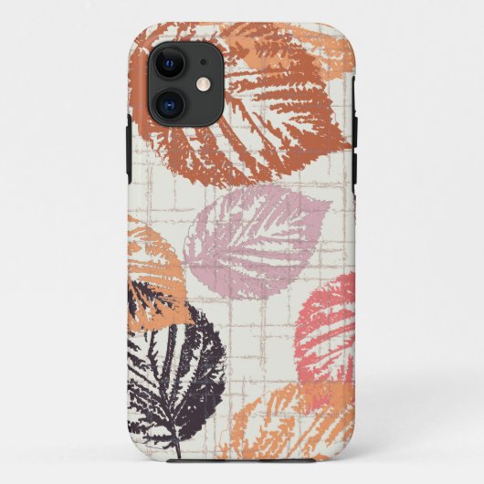 Coques Case-Mate iPhone Feuilles d'automne sur le beige. (Dos)