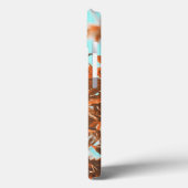 Coques Case-Mate iPhone Feuilles d'automne Turquoise et orange (Verso / Gauche)