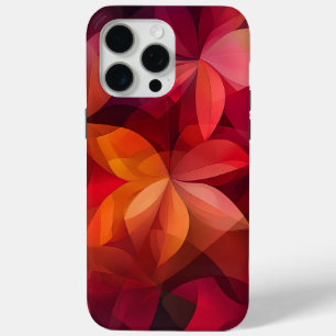 Coque iPhone 15 Pro Max 🍁 Feuilles d'automne vibrantes en rouge et orange