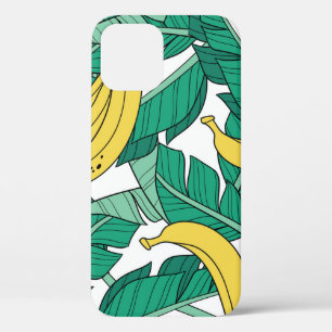 Case-Mate iPhone Case Feuilles de bananes : Motif Vintage blanc.