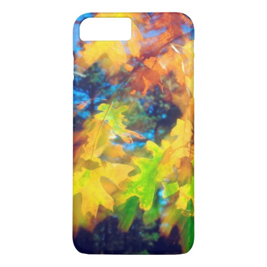 Coques Case-Mate iPhone Feuilles de chêne noir soufflant dans le vent (Dos)