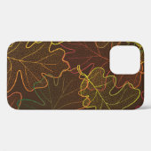 Coques Case-Mate iPhone Feuilles de chêne transparent, Motif d'automne. (Verso (horizontal))