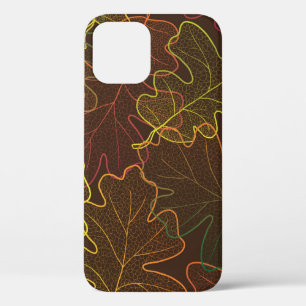 Case-Mate iPhone Case Feuilles de chêne transparent, Motif d'automne.