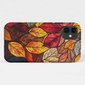 COQUES Case-Mate iPhone FEUILLES DE CHUTE EN VERRE STAINÉ (Dos (Horizontal))