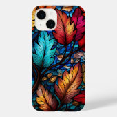 Coques Case-Mate iPhone feuilles de chute en vitrail mignon (Verso)