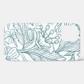 Coques Case-Mate iPhone Feuilles de fleurs d'hibiscus simples et élégantes (Verso (horizontal))