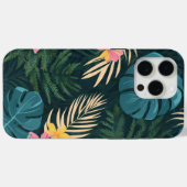 Coques Case-Mate iPhone Feuilles de jungle tropicale (Verso (horizontal))