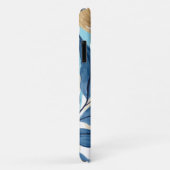 Coques Case-Mate iPhone Feuilles de la Jungle Bleue (Dos/Droite)