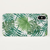 Coques Case-Mate iPhone Feuilles de la jungle tropicale (Dos (Horizontal))