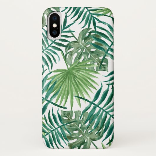 Coques Case-Mate iPhone Feuilles de la jungle tropicale (Dos)