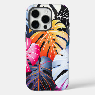 Coques iPhone 16 Pro Feuilles de la Monstera d'été tropicale