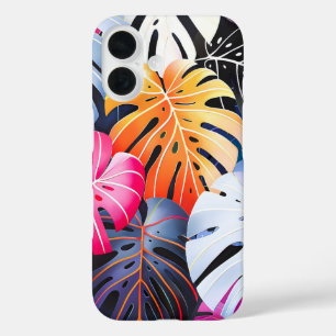 Coques iPhone 16 Feuilles de la Monstera d'été tropicale