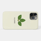 Coques Case-Mate iPhone Feuilles de Laurier Vert Moderne sur Ivoire (Dos (Horizontal))