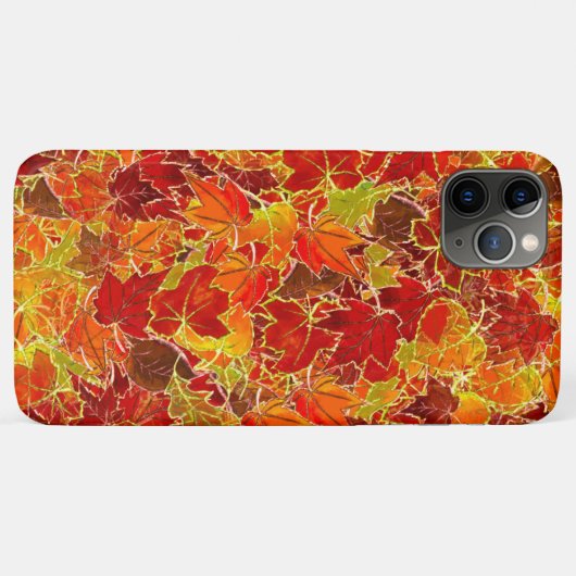 Coques Case-Mate iPhone Feuilles de l'érable de Glittery Fall (Dos (Horizontal))