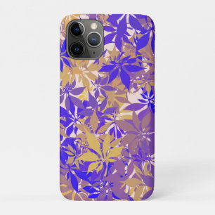 Case-Mate iPhone Case Feuilles de marronnier bleues pourpres et crème